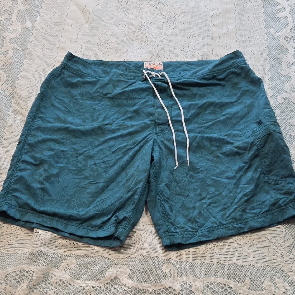 J. Crew Green Men's Swim Board Shorts Size 36